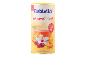 Чай для дітей від 6міс швидкорозчинний фруктовий Bebivita тубус 200г