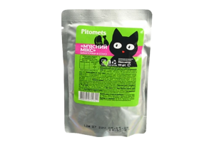 Корм д/котів Pitomets М'ясний мікс 100г пауч