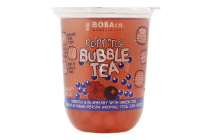 Напиток пастеризованный со вкусом гибискуса и голубики с зеленым чаем The Boba Co. ст 330мл