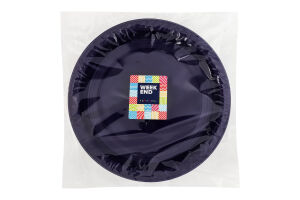 Набір тарілок пластикових 5 синіх + 5 бургунді d22см Мікс Karnaval Weekend 10шт