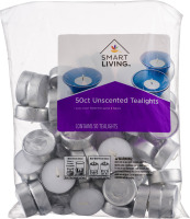 Smart Living Unscented Tealights - 50 CT