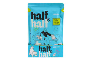 Корм влажный полнорационный для щенков с индейкой в соусе Turkey recipe Premium Half&Half д/п 100г