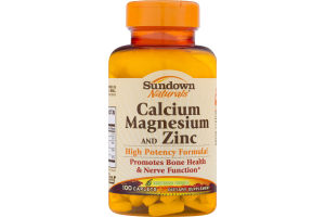 Sundown Naturals Calcium Magnesium And Zinc - 100 CT