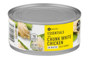 Essentials Chunk White Chicken in Water Fully Cooked