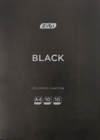 Картон Kids Line Black А4 10кольорів 10аркушів ZiBi