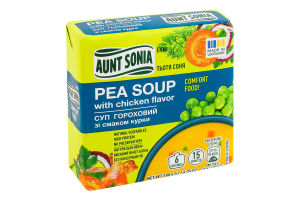 Суп гороховий з горохом варено-сушеним та натуральними сушеними овочами зі смаком курки Тьотя Соня м/у 180г