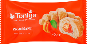 Круассан с фруктовым нетермостабильным наполнителем с абрикосом Toniya м/у 40г