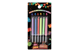 Набор свечек для торта с разноцветным пламенем №KY2019032401TOYS180 Greenwich Products Co. Limited 6шт