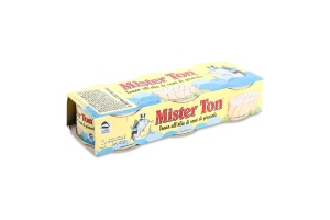 Тунец в подсолнечном масле Mister Ton к/у 3х80г