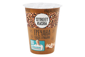 Каша швидкого приготування гречана з грибами 50г стакан Стріт каша