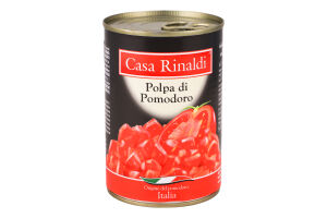 Томати очищені різані в томатному соку Casa Rinaldi з/б 400г