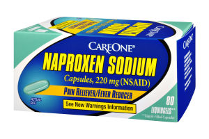 CareOne Naproxen Sodium Pain Reliever/Fever Reducer Liquidgels Capsules - 80 CT