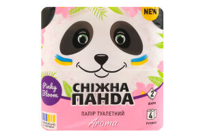 Бумага туалетная 2-х слойная Aroma Сніжна панда 4шт
