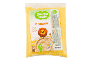 Каша для детей от 3лет быстрого приготовления 8 злаков Дитяча кашка м/у 150г