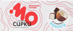 Сырок глазированный 26% молокосодержащий с сахаром со вкусом кокоса Молочний острів к/у 215г