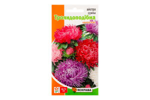 Насіння Квіти Айстра суміш трояндоподібна 0,3г Яскрава