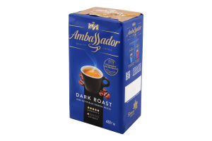 Кава натуральна смажена мелена Dark roast Ambassador м/у 450г