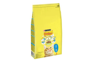Корм сухий повнораціонний для дорослих котів З лососем та овочами Friskies м/у 1.5кг