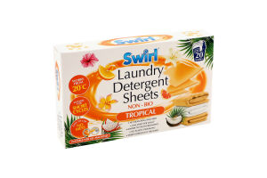 Листи прального порошку Tropical 20шт Swirl