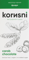 Плитка из кэроба черная на какао-масле без добавленного сахара Фундук Korиsni к/у 85г