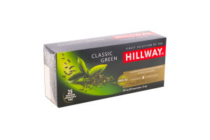 Чай зеленый байховый мелкий Classic Green Hillway в/с к/у 25х2г