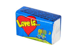 Гумка жувальна зі смаком банану та полуниці Love is... м/у 4.2г