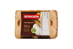 Яйця курячі столові харчові L С0 Молодильні Ясенсвіт к/у 6шт