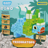 Конструктор Wader Baby Blocks Dino трицератопс