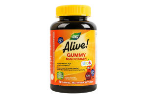 Добавка дієтична жувальні цукерки Gummy multivitamin Kids Alive! Nature's Way 60шт