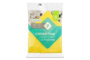 Серветки універсальні з віскозою 7 3 шт./475