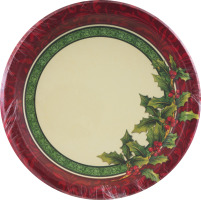 Smart Living Holiday Festive Greenery Plates 8 3/4 in dia - 8 CT