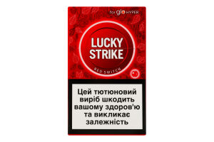 Виріб тютюновмісний для електричного нагрівання з фільтром Lucky Strike Red switch 20шт