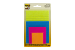 Post-it A World of Color Notes Super Sticky - 4 PK