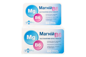 Добавка дієтична Магній В6 60пігулок ЛекоПро