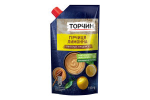 Гірчиця негостра з медом Лимонна Торчин д/п 115г