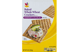 Ahold Baked Whole Wheat Crackers Rosemary & Olive Oil