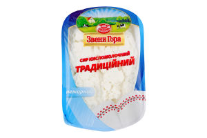 Сир кисломолочний нежирний Традиційний Звени Гора лоток 400г