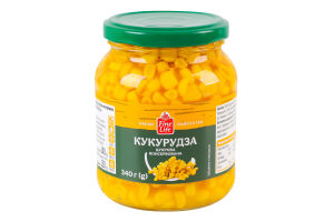 Кукуруза сахарная из целых зерен консервированная стерилизованная Fine Life в/с с/б 340г