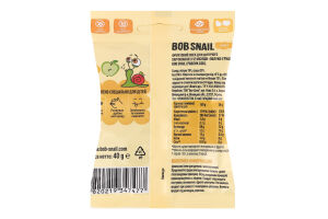 Снек фруктовий для дітей від 12міс Apple-pear Baby Bob Snail м/у 40г