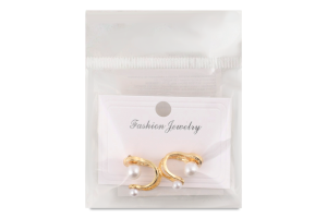 Сережки-гвіздки жовтий метал з камінцями та штучними перлами в асортименті ZBYK250513111