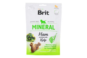 Ласощі д/цуценят Мінерал з шинкою та ламінарією 150г Бріт Кеа