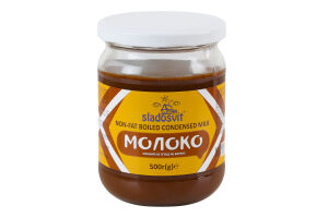 Молоко згущене варене знежирене Sladosvit с/б 500г