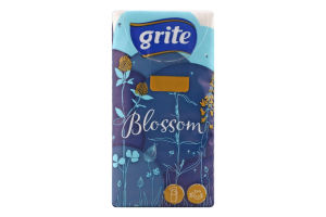 Хустинки носові Grite Blossom тришарові 10 шт
