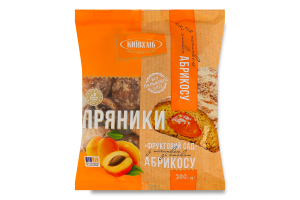 Пряники с начинкой со вкусом абрикоса Фруктовый сад Київхліб м/у 300г