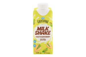 Коктейль молочний 2% ультрапастеризований з наповнювачем Фісташковий Milk Shake Galychyna т/п