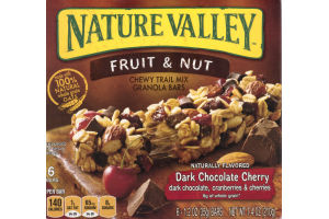 Nature Valley Fruit & Nut Chewy Trail Mix Granola Bars Dark Chocolate Cherry - 6 CT