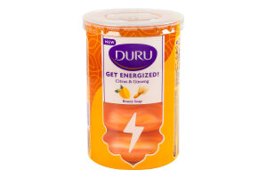 Мило косметичне з екстрактом кореня женьшеню та ароматом цитрусових Get Energized! Duru 4х90г