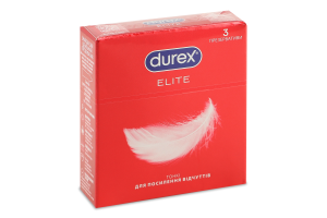Презервативы латексные тонкие с силиконовой смазкой Elite Durex 3шт