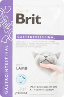 Корм д/котів Gastrointestinal з ягням 85г пауч Brit VetDiet