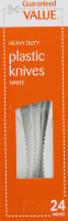 Guaranteed Value Heavy Duty Plastic Knives White - 24 CT